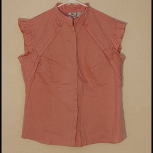 Pale Salmon/Peach Button Down Top